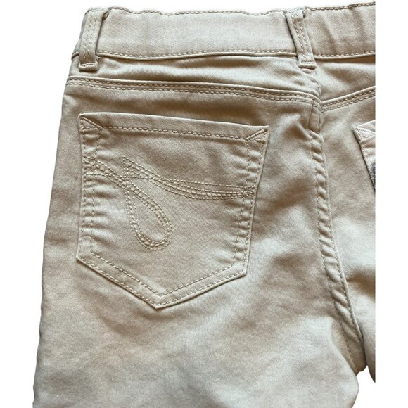 Jordache Super Skinny Slim Size 10 Kids Cream Pants 65% Cotton Blend With Black - Picture 11 of 12